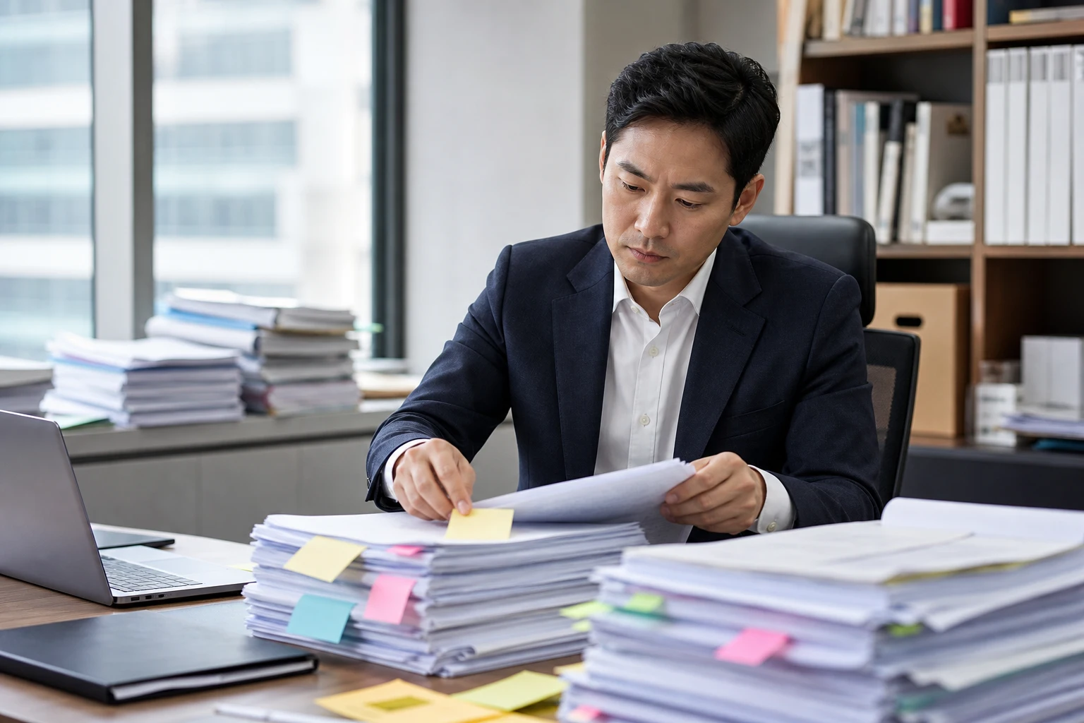 동의 없이 개인정보 수집 신고 준비 과정을 확인하는 모습
