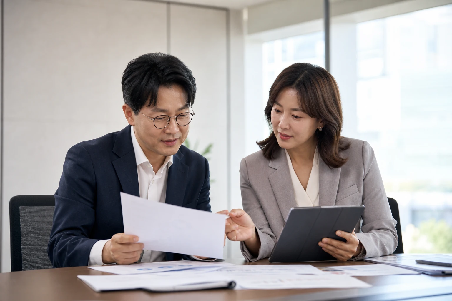 개인정보보호법 위반 신고 상담과 서류 검토 장면